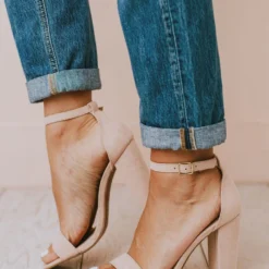 Sandals Lucille Ankle Strap Heel Nude