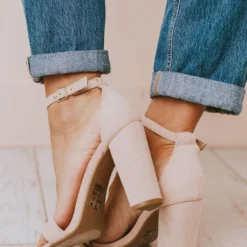 Sandals Lucille Ankle Strap Heel Nude