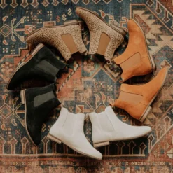 Lucy Avenue Side Stretch Booties Leopard Shoes