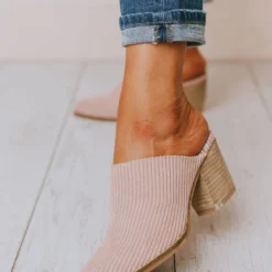 Beast Shoes Angela Corduroy Slip On Bootie Blush