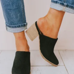 Beast Shoes Angela Corduroy Slip On Booties Black