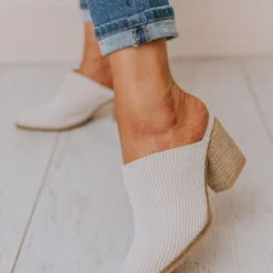 Beast Angela Corduroy Slip On Booties Nude Shoes