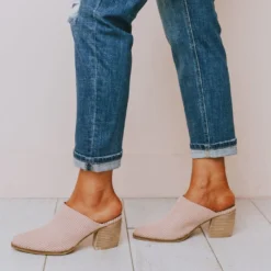 Beast Shoes Angela Corduroy Slip On Bootie Blush