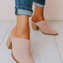 Beast Shoes Angela Corduroy Slip On Bootie Blush