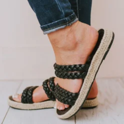 Bellerose Braided Sandals Black