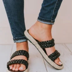 Bellerose Braided Sandals Black
