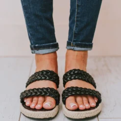 Bellerose Braided Sandals Black