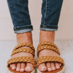 Bellerose Braided Sandals Tan