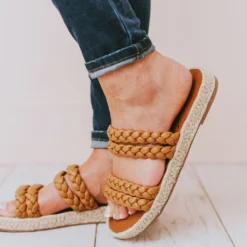 Bellerose Braided Sandals Tan