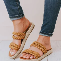 Bellerose Braided Sandals Tan