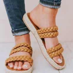 Bellerose Braided Sandals Tan