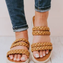 Bellerose Braided Sandals Tan
