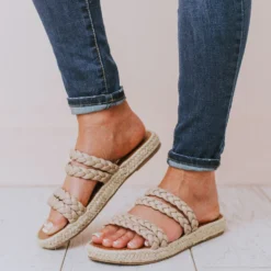 Bellerose Braided Sandals Taupe