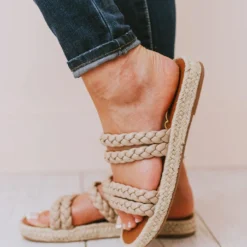 Bellerose Braided Sandals Taupe