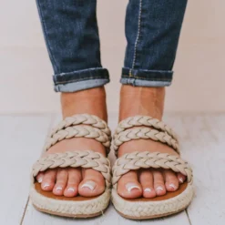 Bellerose Braided Sandals Taupe