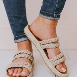 Bellerose Braided Sandals Taupe