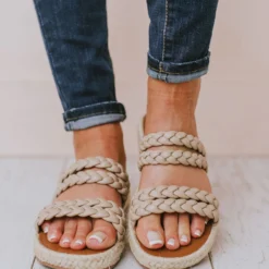 Bellerose Braided Sandals Taupe
