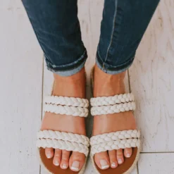 Bellerose Braided Sandals White Shoes