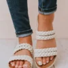 Bellerose Braided Sandals White Shoes