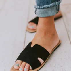 Bowie Slip On Sandals Black Shoes