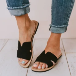 Bowie Slip On Sandals Black Shoes
