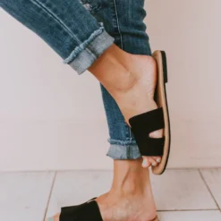 Bowie Slip On Sandals Black Shoes