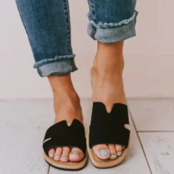 Bowie Slip On Sandals Black Shoes