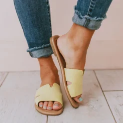 Bowie Slip On Sandals Yellow