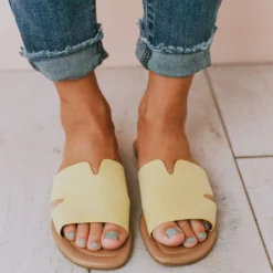 Bowie Slip On Sandals Yellow