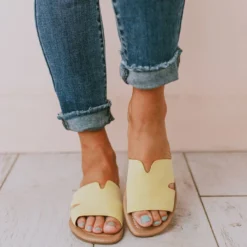 Bowie Slip On Sandals Yellow