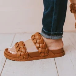 Cleo Two Braided Sandal Camel Shoes