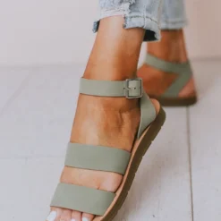 Fortune Dynamic Clover Buckled Sandals Sage