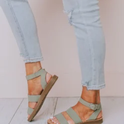 Fortune Dynamic Clover Buckled Sandals Sage