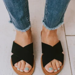 Shoes Corben Criss Cross Sandals Black