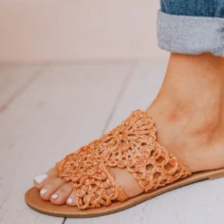 Shoes Crochet Sandals Coral