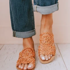 Shoes Crochet Sandals Coral