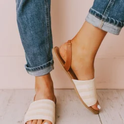 Harper Sling Back Sandal Beige Shoes