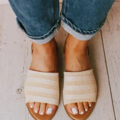 Harper Sling Back Sandal Beige Shoes