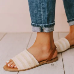 Harper Sling Back Sandal Beige Shoes