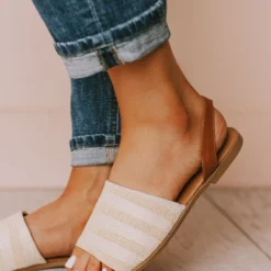 Harper Sling Back Sandal Beige Shoes