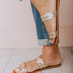 Eleora Braided Sandals Gold