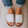 Elio Slip On Sandals White