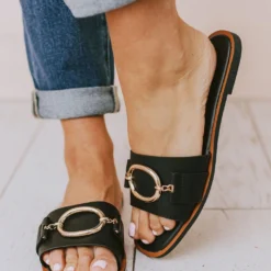 Shoes Elka Slip On Sandal Black