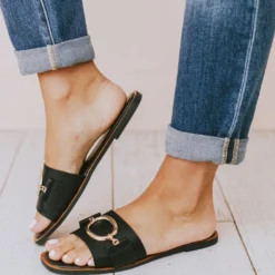 Shoes Elka Slip On Sandal Black