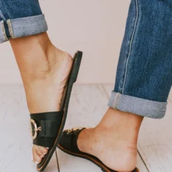 Shoes Elka Slip On Sandal Black