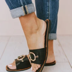 Shoes Elka Slip On Sandal Black