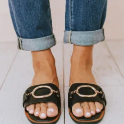 Shoes Elka Slip On Sandal Black