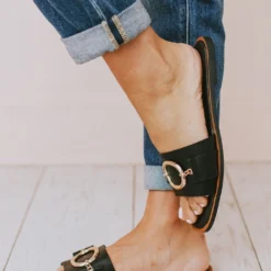 Shoes Elka Slip On Sandal Black