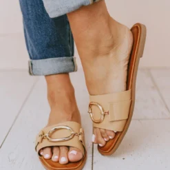 Elka Slip On Sandal Tan
