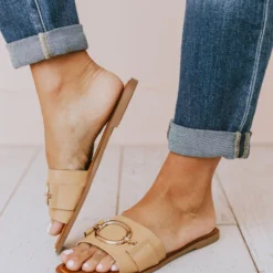 Elka Slip On Sandal Tan